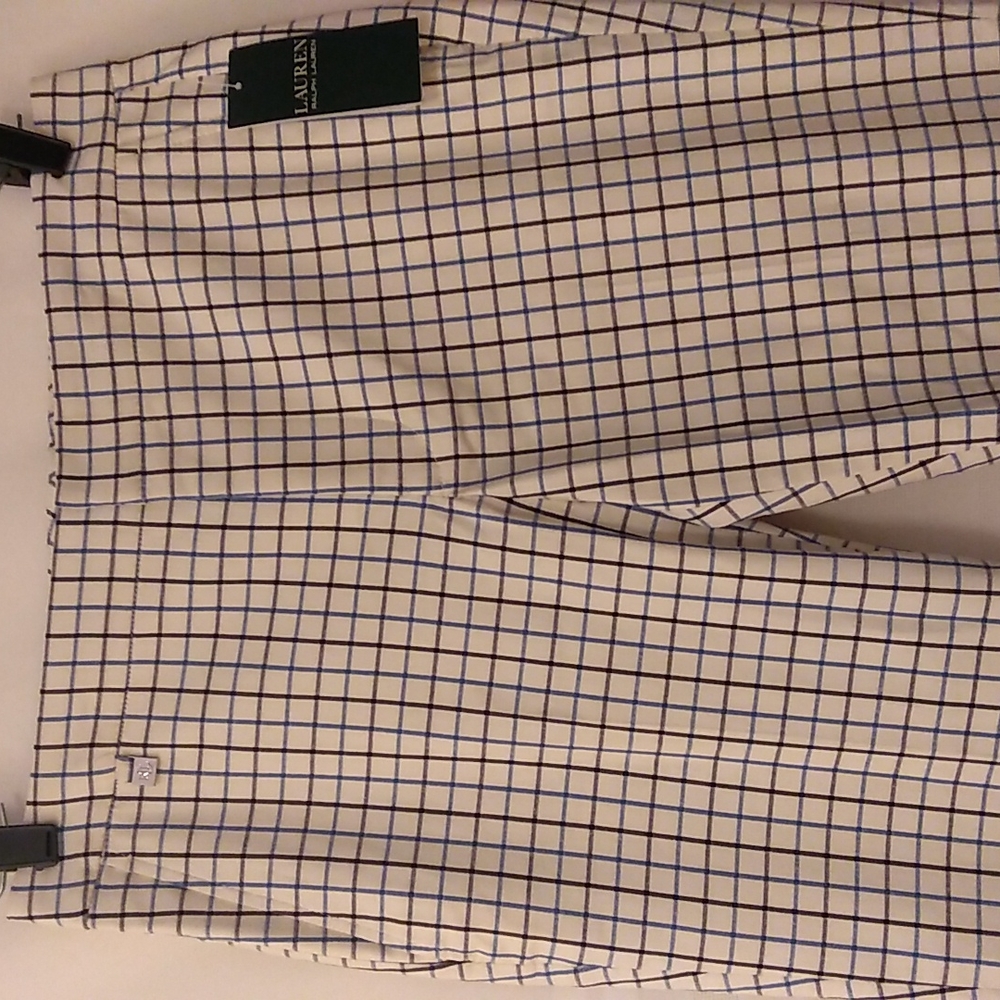 Lauren Ralph  Plaid Pants Color: White Mu Sz:4